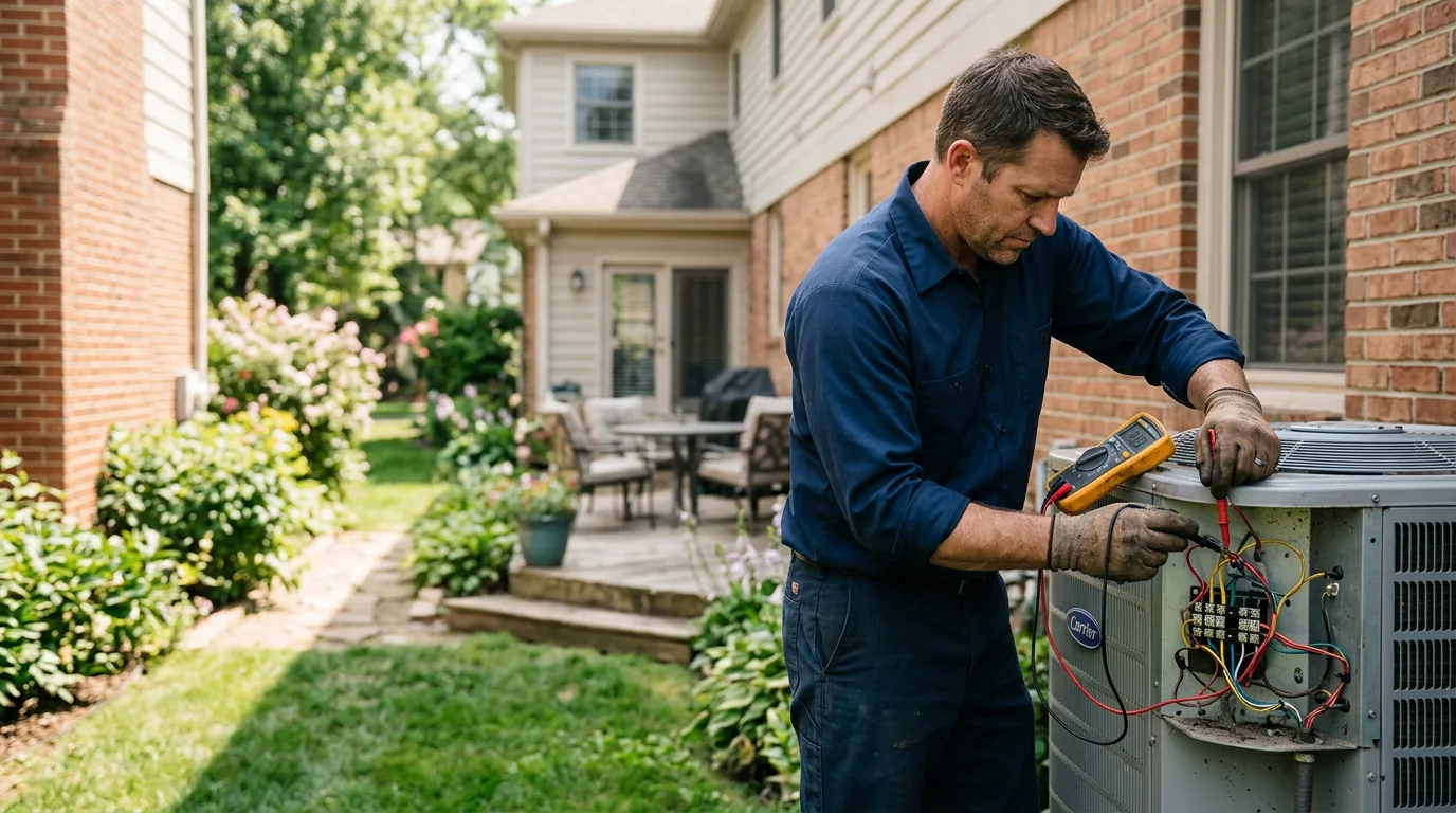 HVAC technician working near Brunsville, IA
